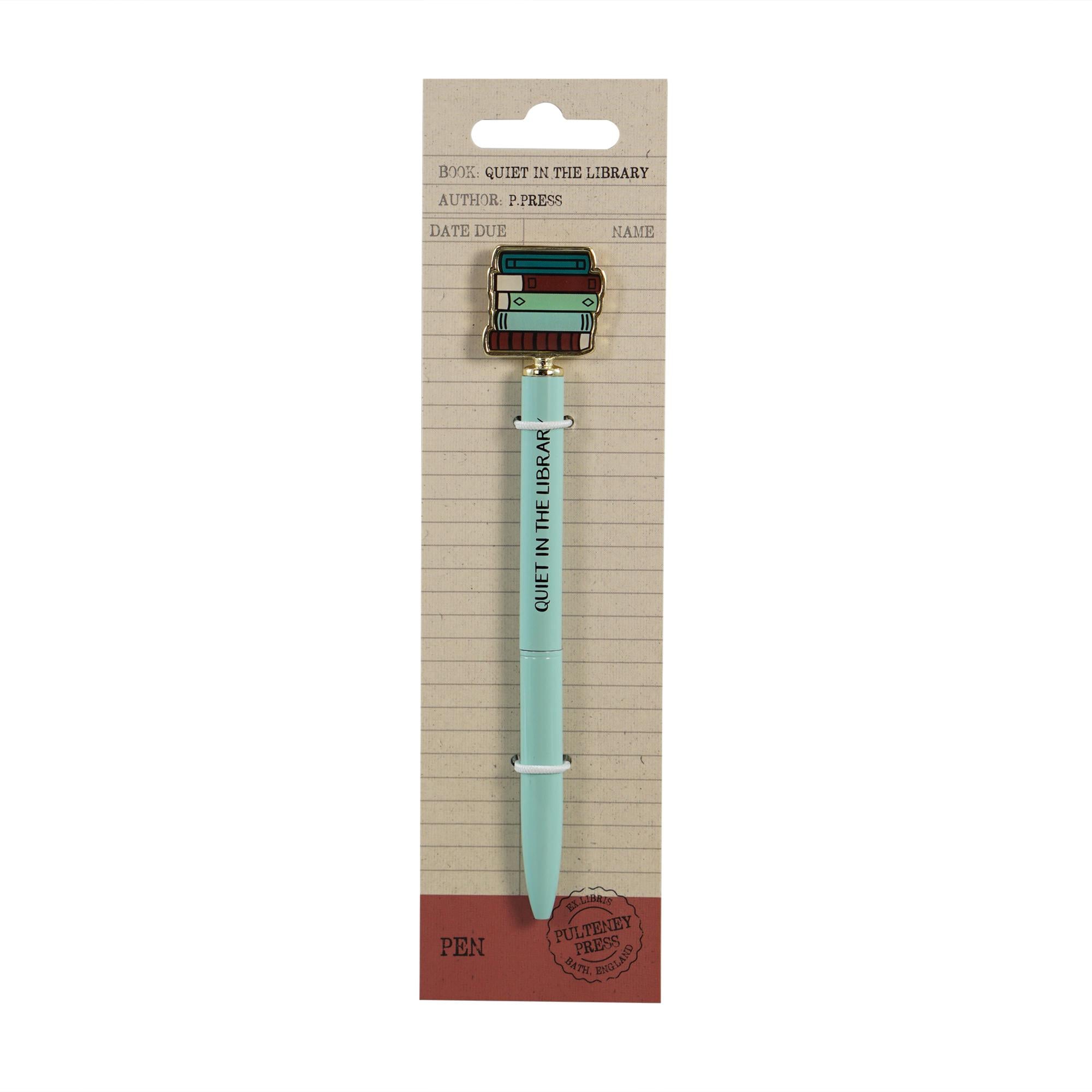 Pen Metal 2D Topper - Pulteney Press  (Quiet In The Library)