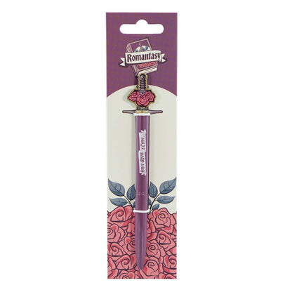 Romantasy Sword & Roses Metal Topper Pen