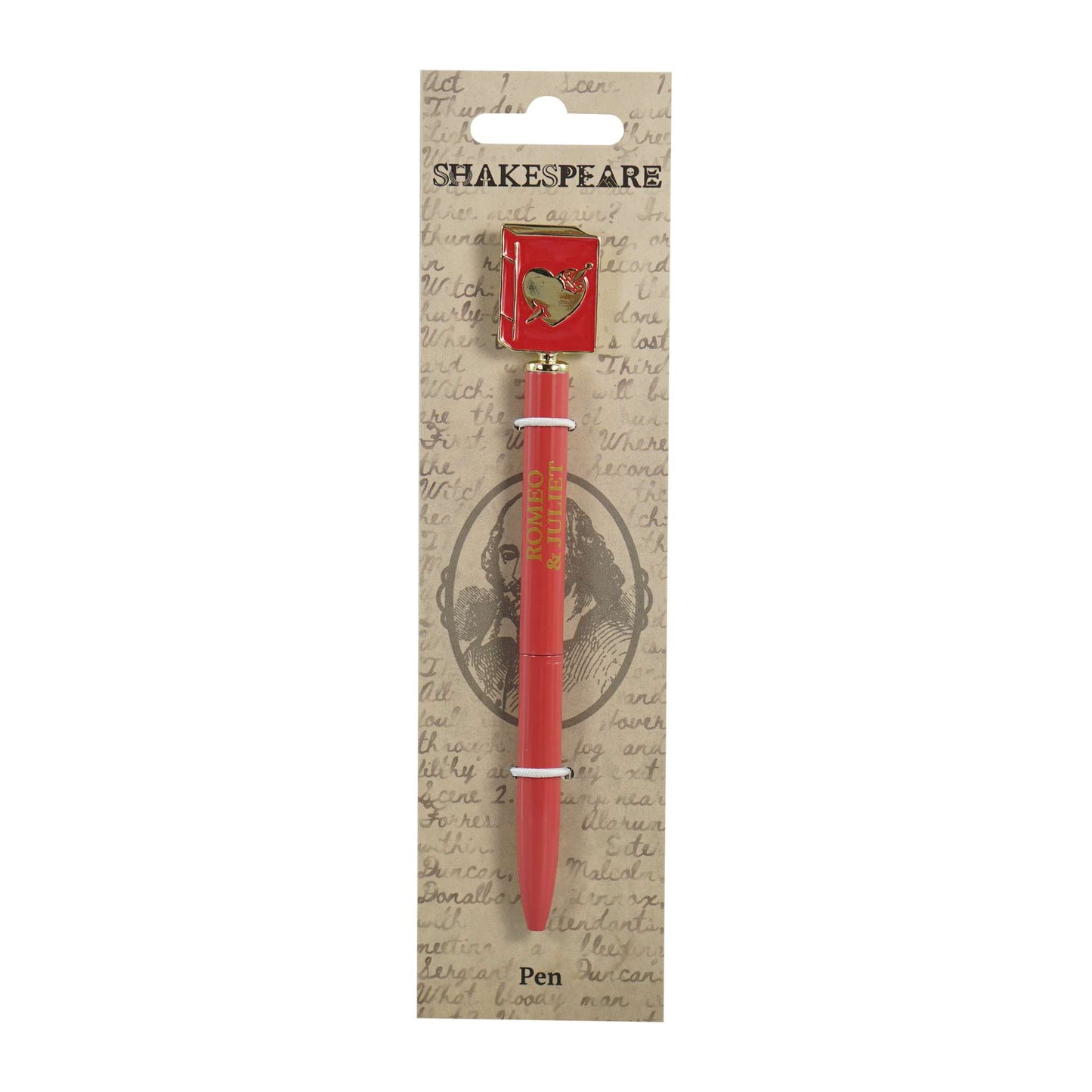 Shakespeare Romeo and Juliet Heart Topper Pen