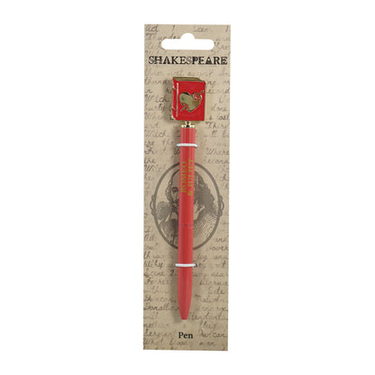 Shakespeare Romeo and Juliet Heart Topper Pen