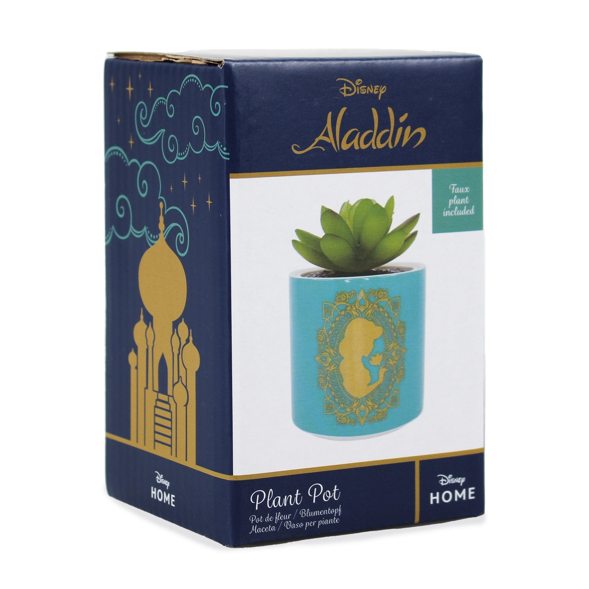 Plant Pot Faux Boxed (6.5cm) - Disney Aladdin (turquoise)