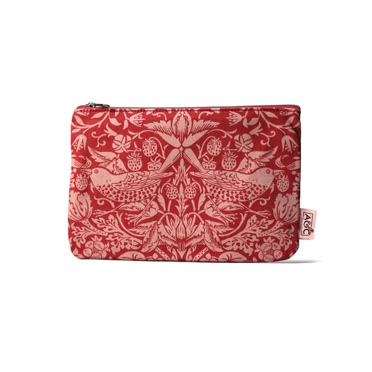 Purse Coin Cotton (9cm x 13cm) - ACS William Morris (Raspb.)
