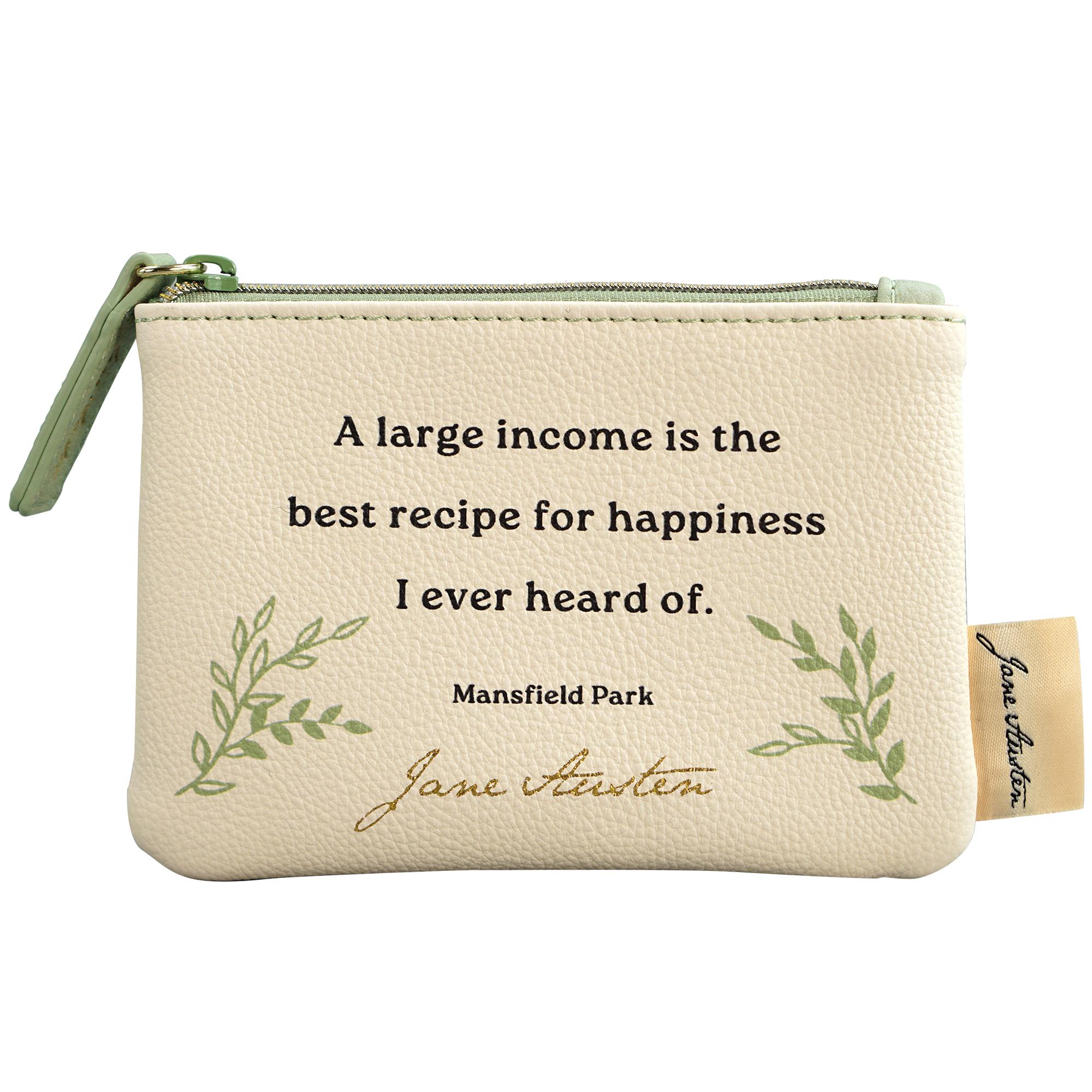 Purse Coin PU (9cm x 13cm) - Jane Austen (Quote)