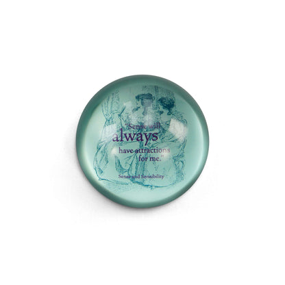 Jane Austen Sense & Sensibility 70mm Glass Paperweight