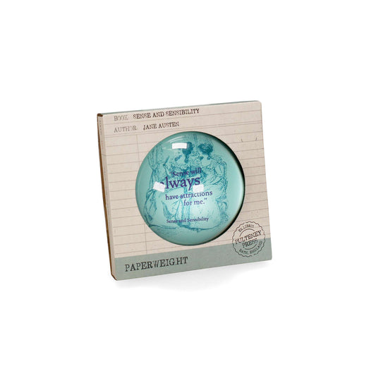 Jane Austen Sense & Sensibility 70mm Paperweight with Box from Pulteney Press