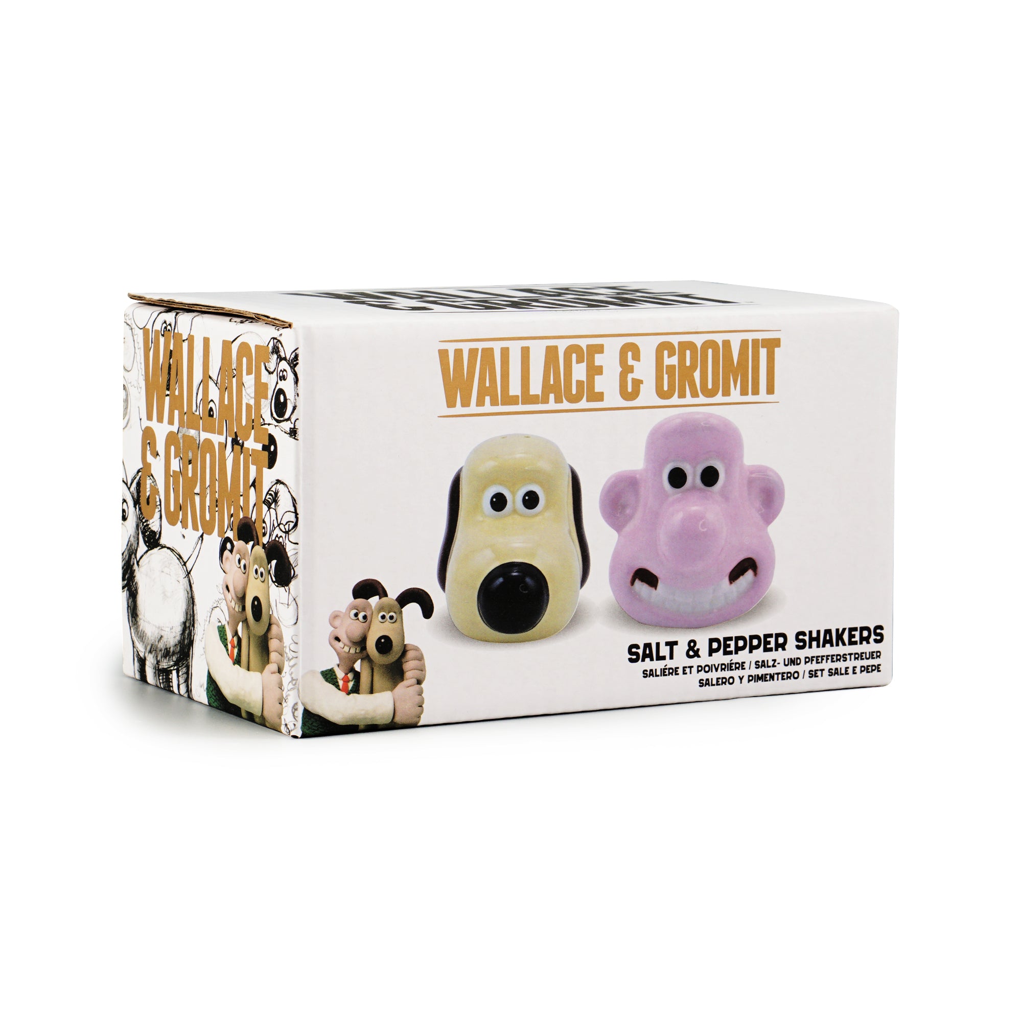 Salt and Pepper Shakers Boxed - Wallace & Gromit