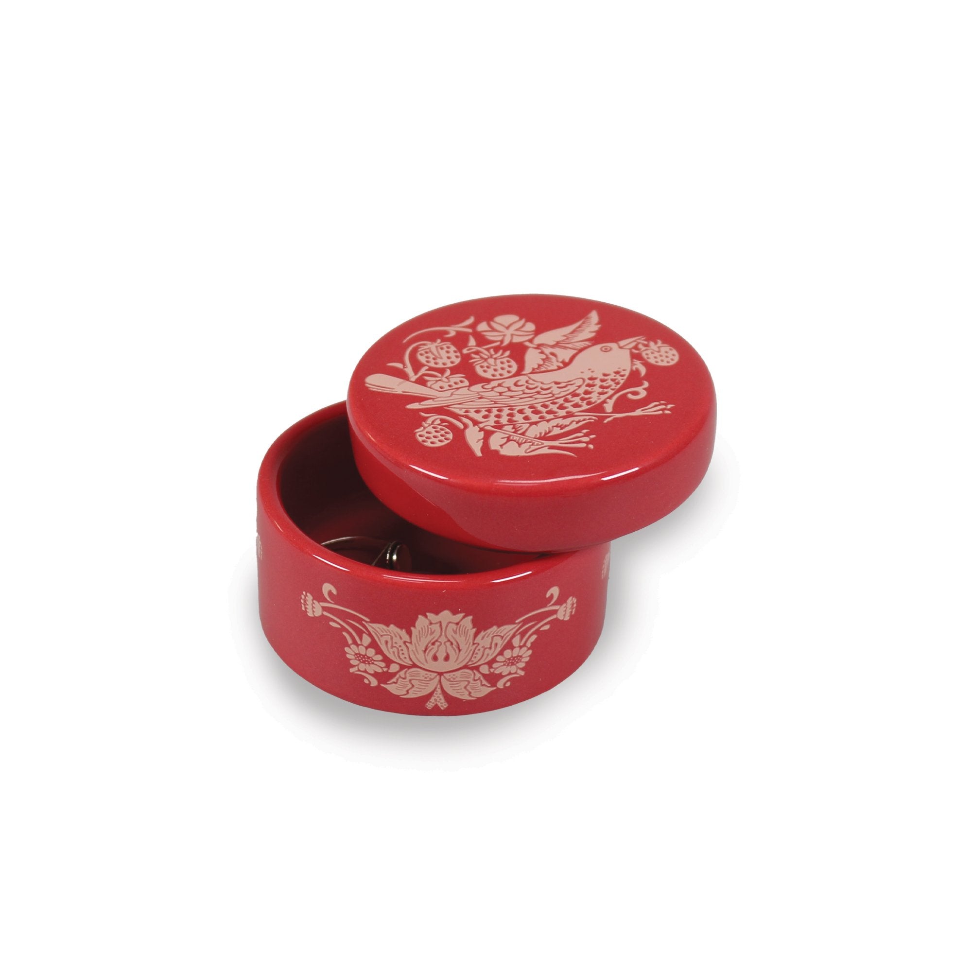 Trinket Box (6cm) - ACS William Morris (Raspberry)