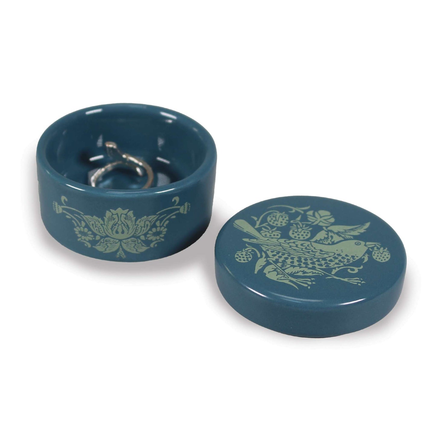 Trinket Box (6cm) - ACS William Morris (Sage)