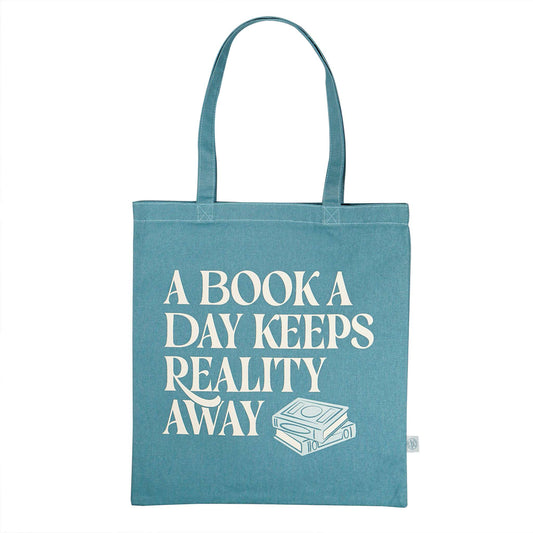 Shopper Recycled Cotton - A Book A Day Keeps Reality Away
