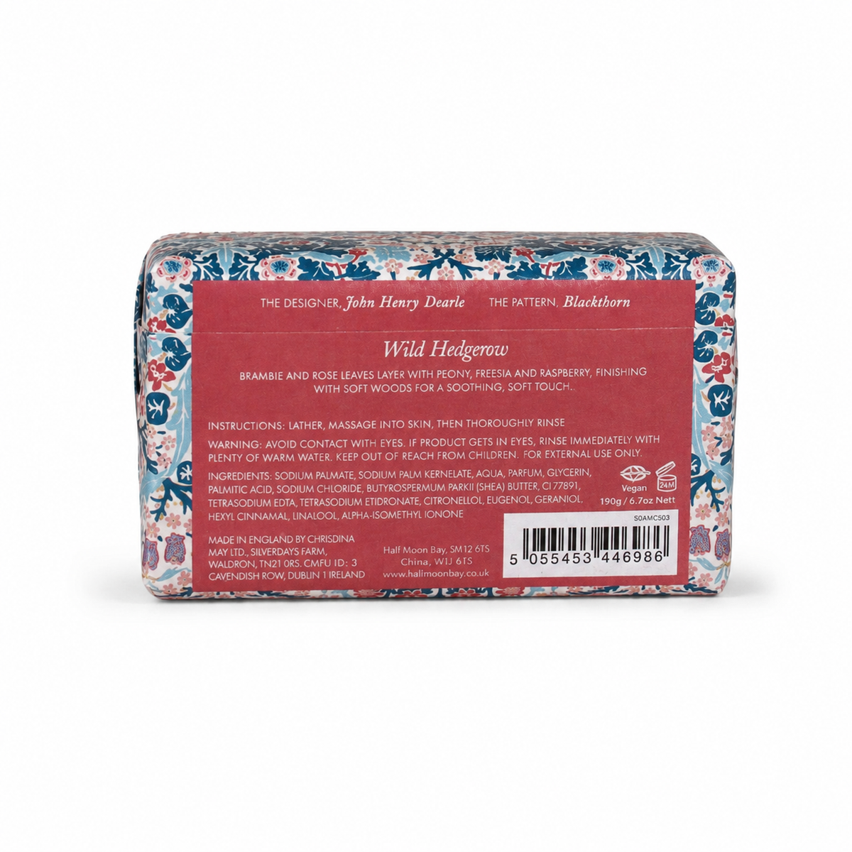 John Henry Dearle Blackthorn Rose & Peony Soap - 190g