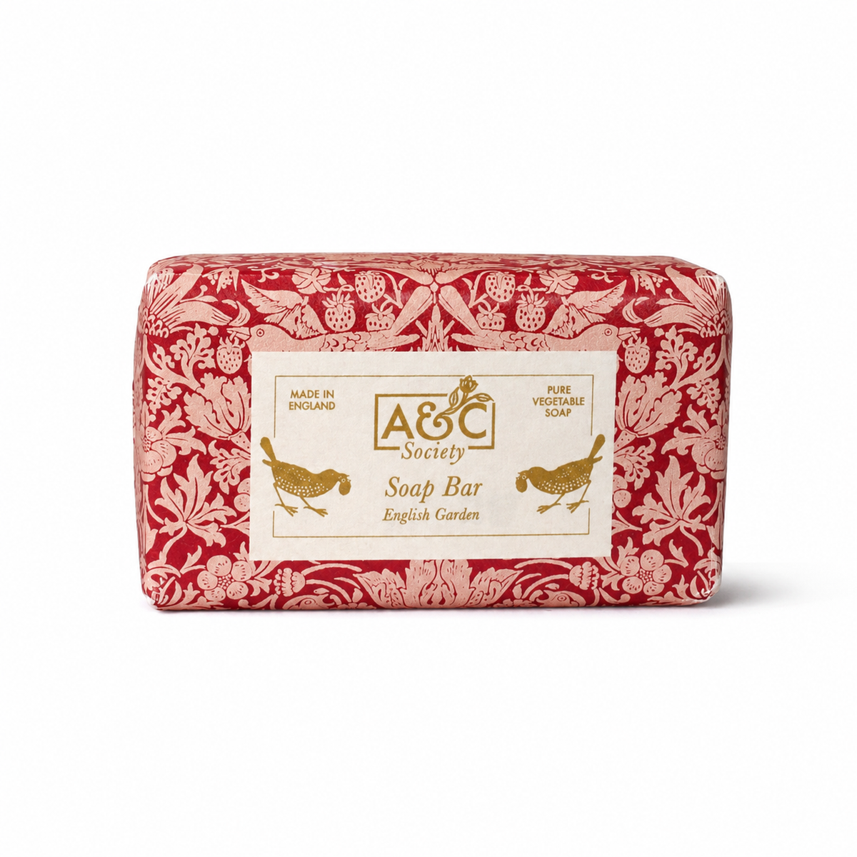 William Morris Strawberry Thief Raspberry Rose & Peony Soap 190g
