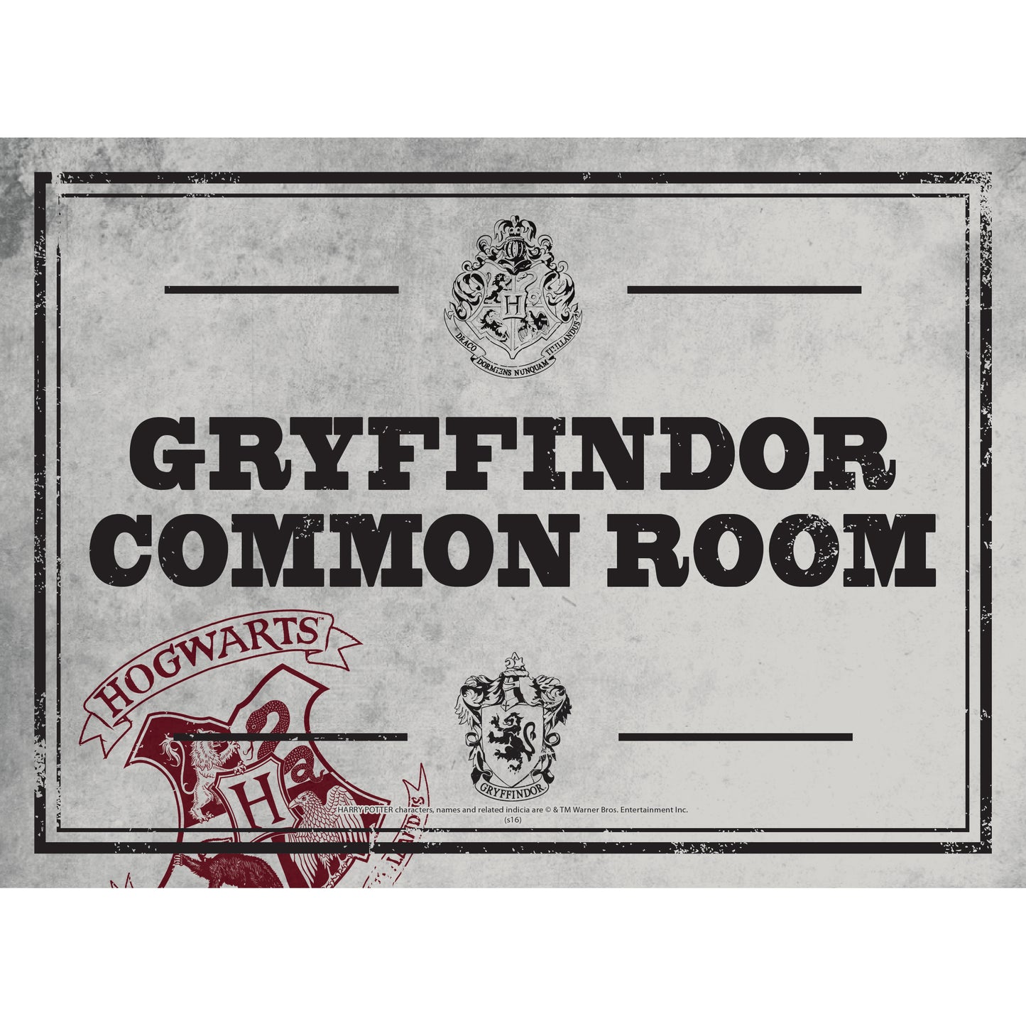 Harry Potter Tin Sign - Common Room