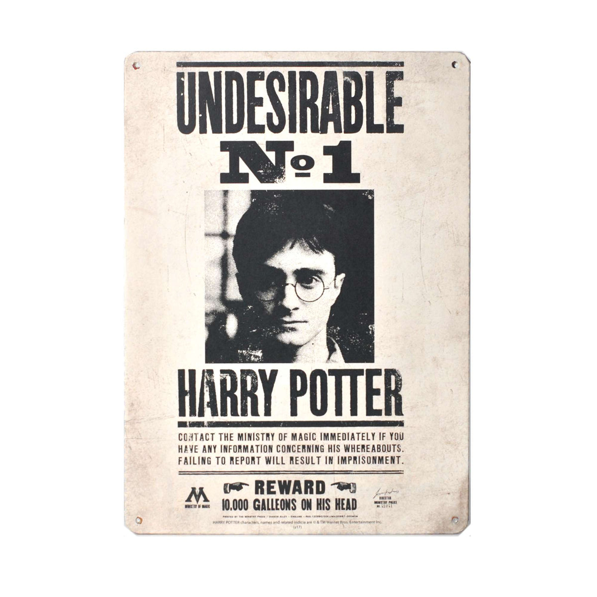 Harry Potter Undesirable No. 1 A5 Tin Sign