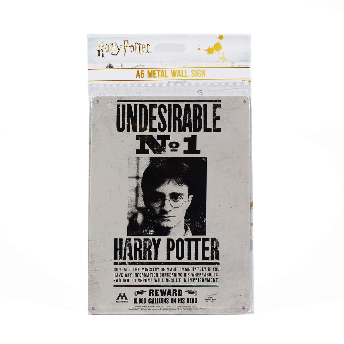 Harry Potter Undesirable No. 1 A5 Tin Sign
