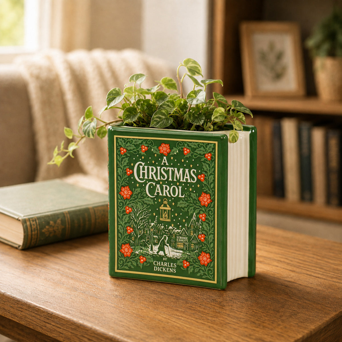 Book Pot Ceramic Small (10cm) - A Christmas Carol