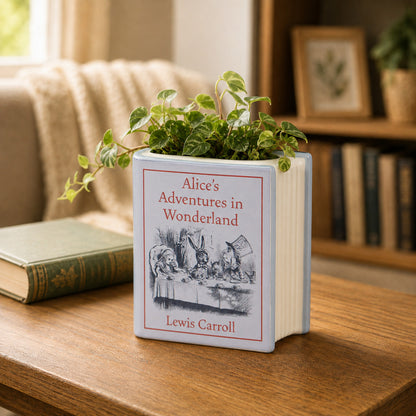 Book Pot Ceramic Small (10cm) - Alice's Adventures Wonderld