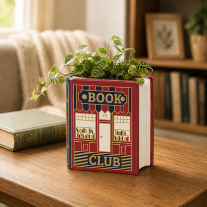 Book Pot Ceramic Small (10cm) - Pulteney Press (Book Club)