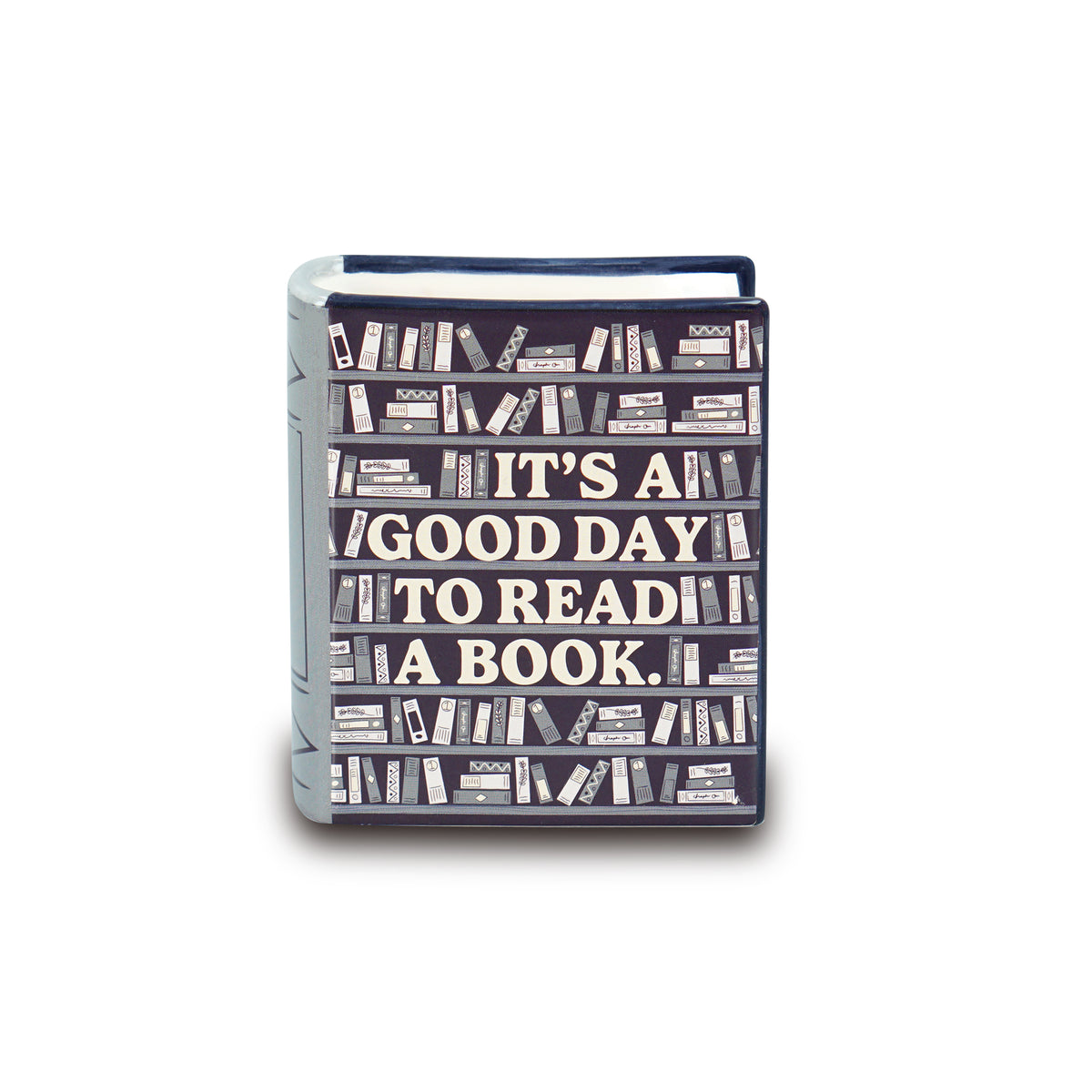 Book Pot Ceramic Small (10cm) - Pulteney Press (Good Day)