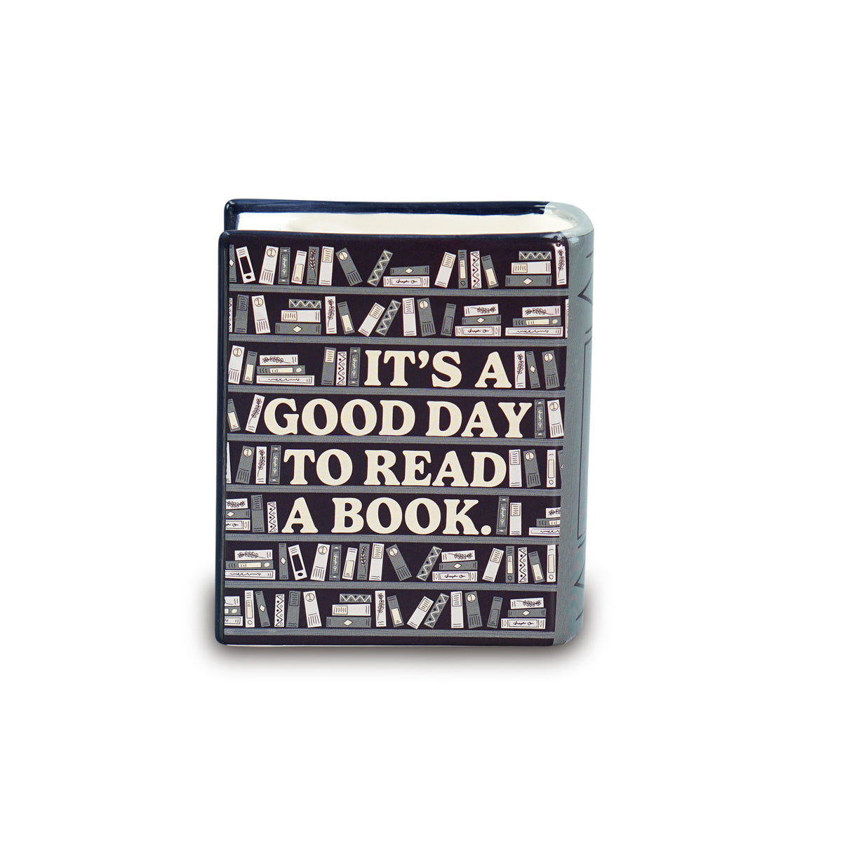 Book Pot Ceramic Small (10cm) - Pulteney Press (Good Day)