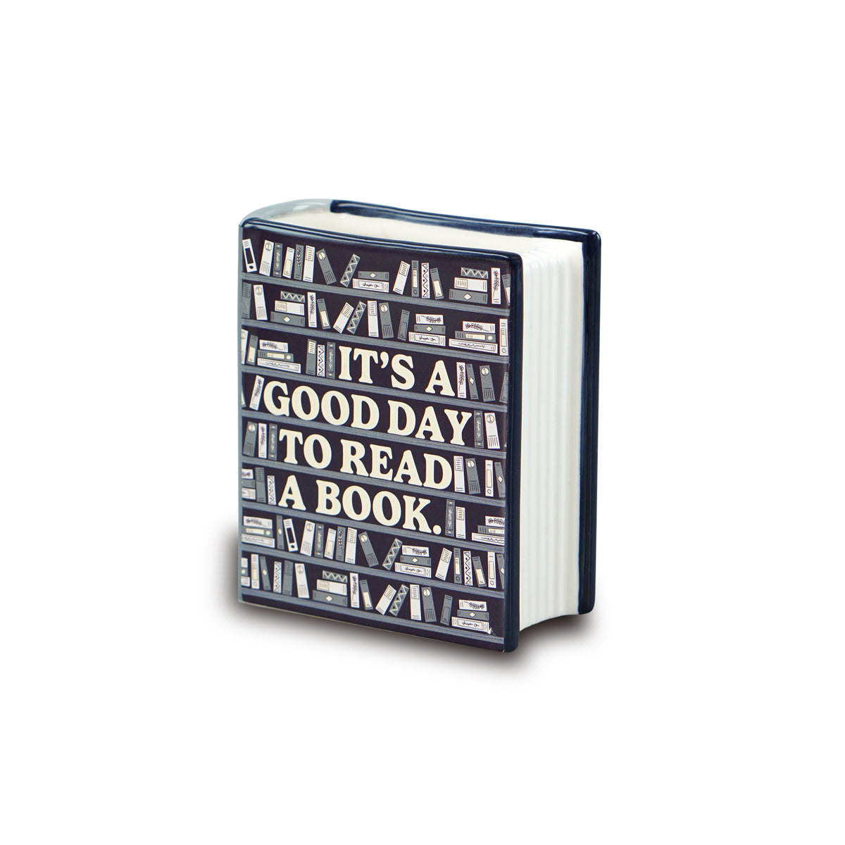 Book Pot Ceramic Small (10cm) - Pulteney Press (Good Day)