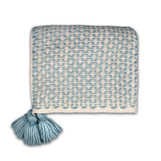 Shruti Designs Blue Lattice Throw