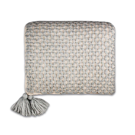 Shruti Designs Grey Lattice Throw