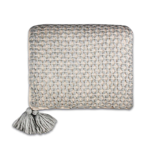 Shruti Designs Grey Lattice Throw