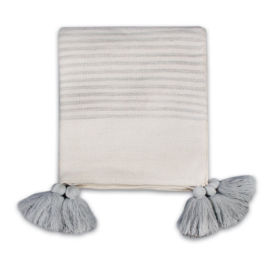 Shruti Designs Grey Stripe Throw