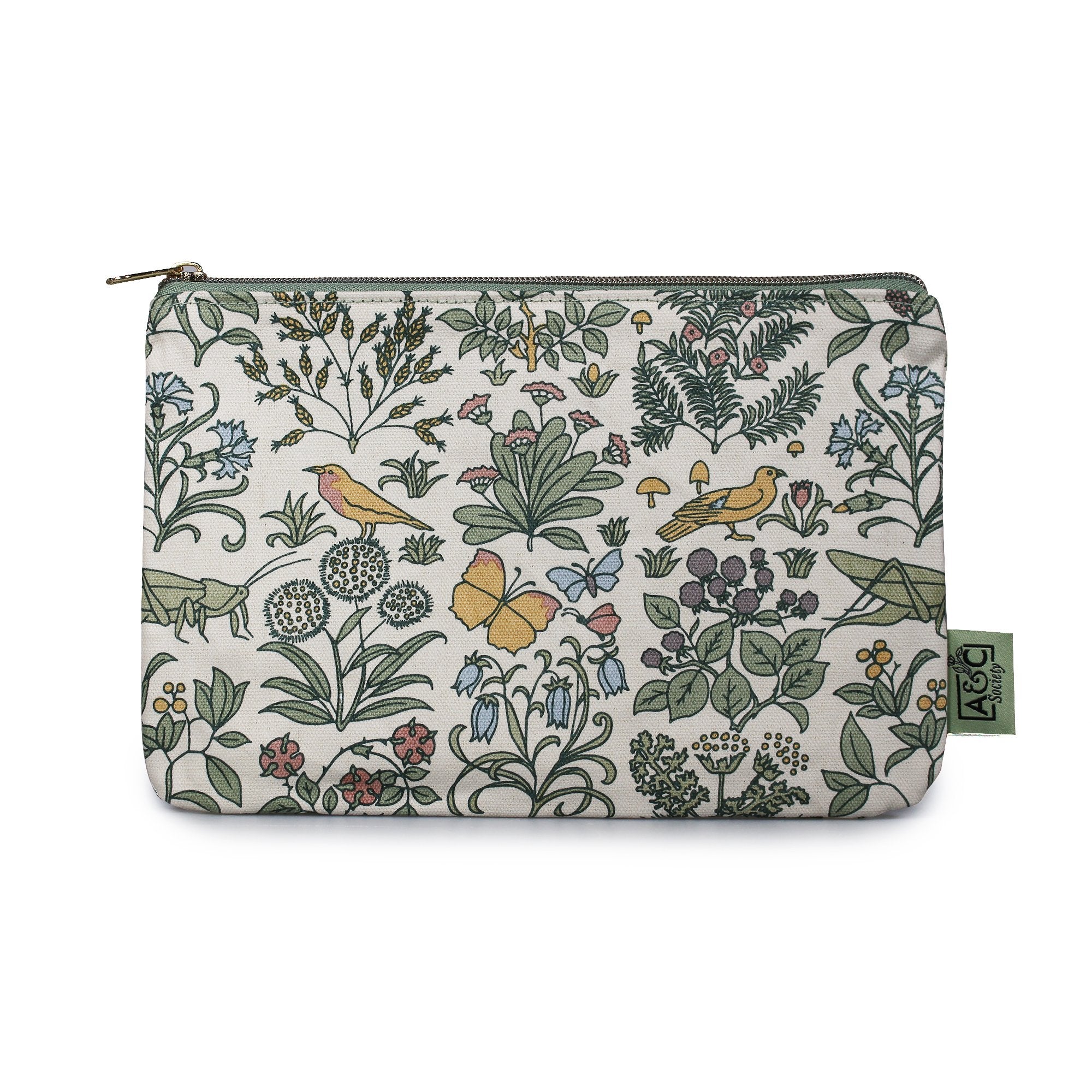 Pouch Cotton (16cm x 24cm) - ACS Voysey (Apothecary's Gdn.)