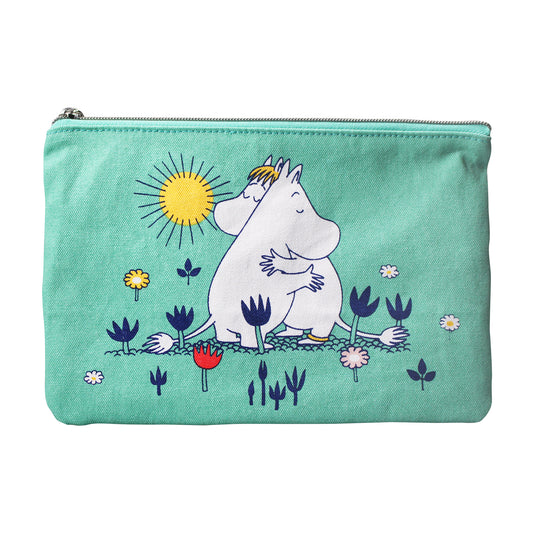 "Pouch Recycled Cotton (6.4"" x 9.4"") - Moomin (Hug)"