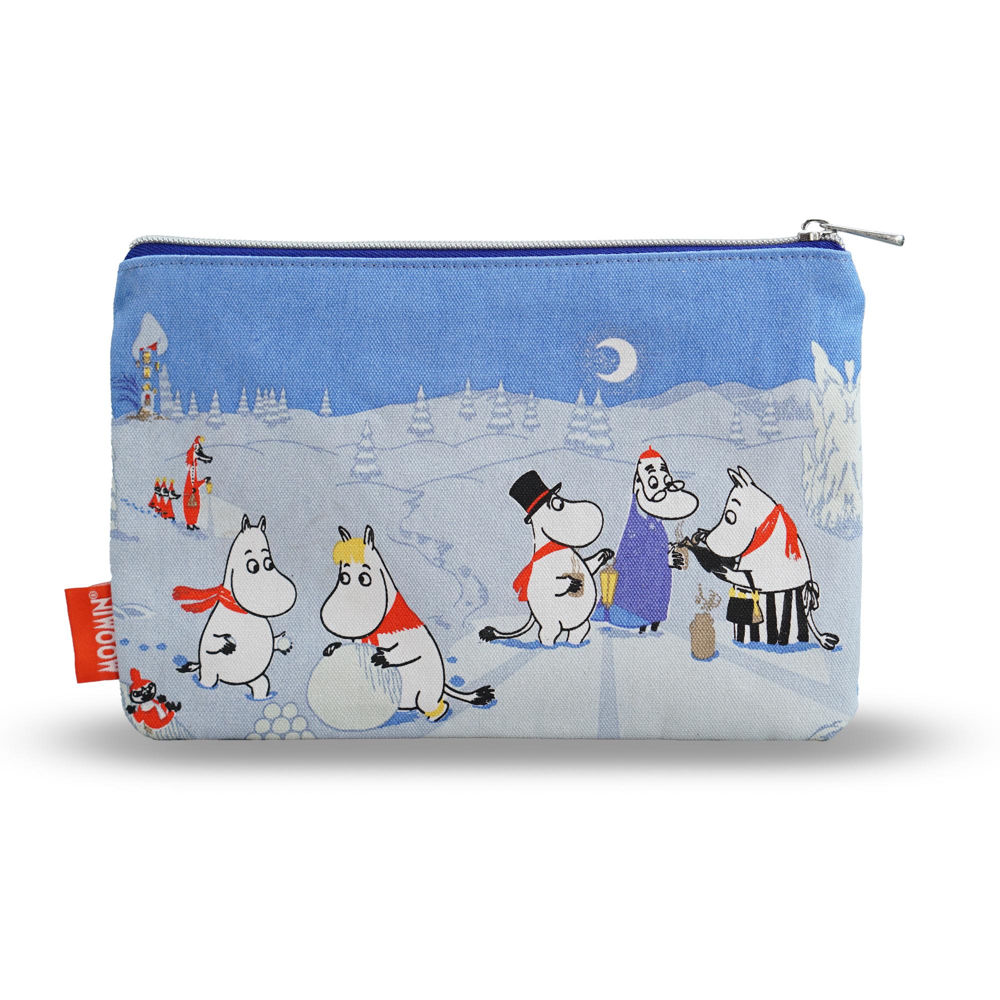 Travel Pouch Cotton (16.5cm x 24cm) - Moomin (Winter)