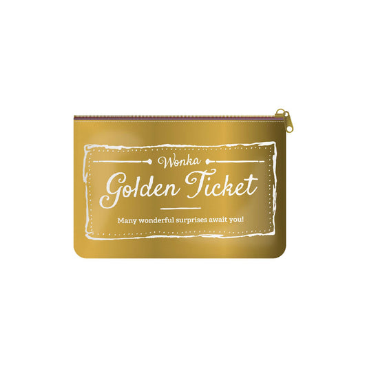 Roald Dahl Charlie Golden Ticket PU Pouch16cm x 24cm