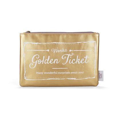 Roald Dahl Charlie Golden Ticket PU Pouch16cm x 24cm