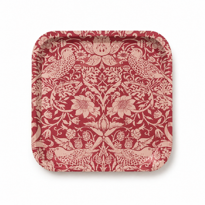 Birch Tray (20x20cm) - ACS William Morris (Raspberry)
