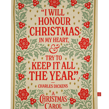 Tea Towel Recycled Cotton - A Christmas Carol