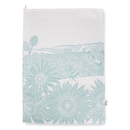Tea Towel (Recycled Cotton) - Kate Heiss (Powder Blue)
