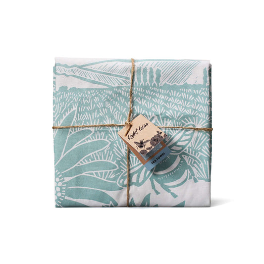 Tea Towel (Recycled Cotton) - Kate Heiss (Powder Blue)