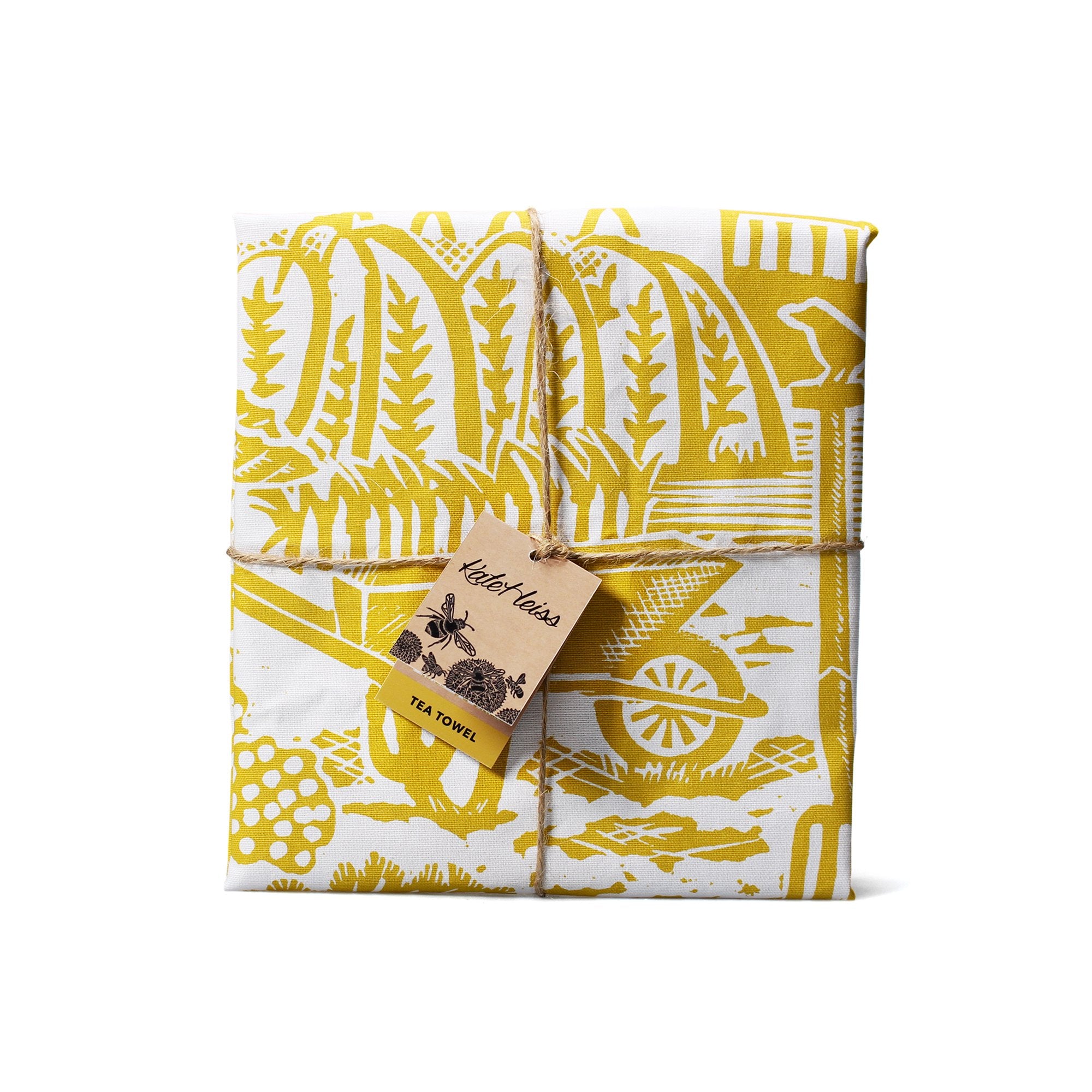 Tea Towel Recycled Cotton - Kate Heiss (Mustard)