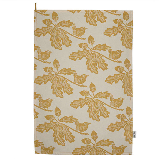 Tea Towel Recycled Cotton - Kate Heiss (Woodland Ochre)