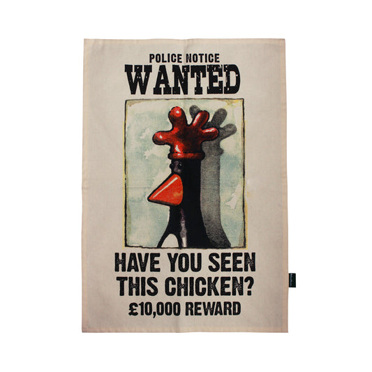Wallace & Gromit Feathers McGraw Recycled Cotton Tea Towel