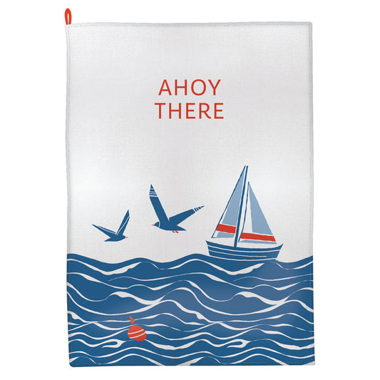 Tea Towel (Recycled Cotton) - Coastal (Ahoy There)