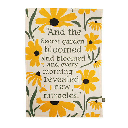 Tea Towel Recycled Cotton - The Secret Garden
