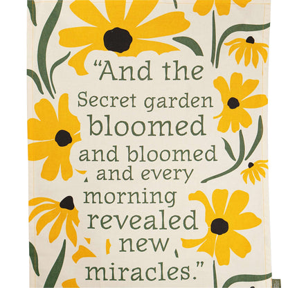 Tea Towel Recycled Cotton - The Secret Garden