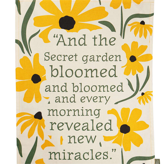 Tea Towel Recycled Cotton - The Secret Garden