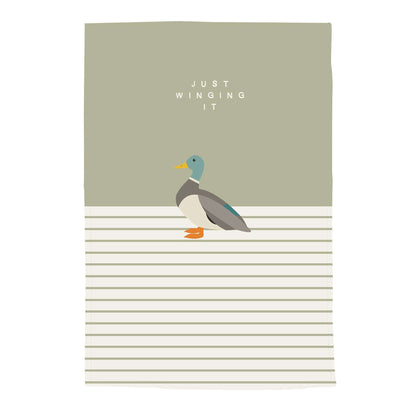 RSPB Mallard “Just Winging It” Recycled Cotton Tea Towel