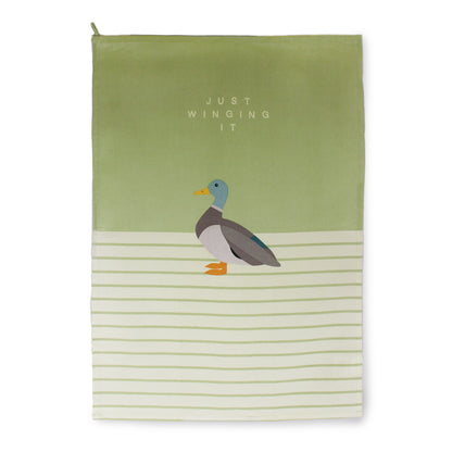RSPB Mallard “Just Winging It” Recycled Cotton Tea Towel
