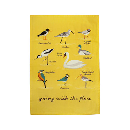 Tea Towel Recycled Cotton - RSPB (Water Birds)
