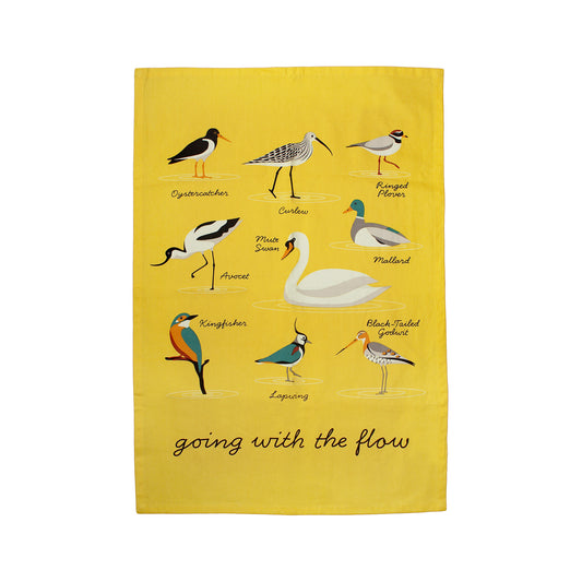 Tea Towel Recycled Cotton - RSPB (Water Birds)