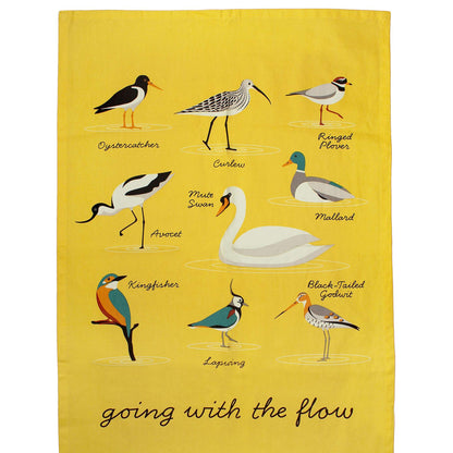 Tea Towel Recycled Cotton - RSPB (Water Birds)