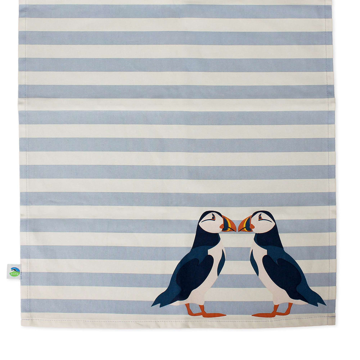 Tea Towel Recycled Cotton - RSPB (Puffin Blue)
